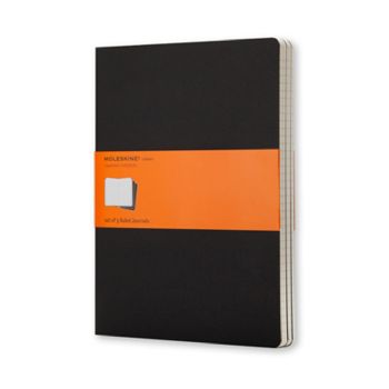 Moleskine Cahier XL notesbog sort 3stk