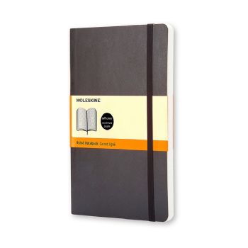 Moleskine Classic Soft notesbog L linjeret sort