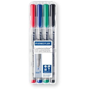 Staedtler Lumocolor 316F non-permanent marker 0,6mm 4 farver