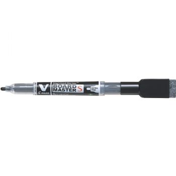 Whiteboard marker Pilot med magnet og cleaner. 1,3mm sort