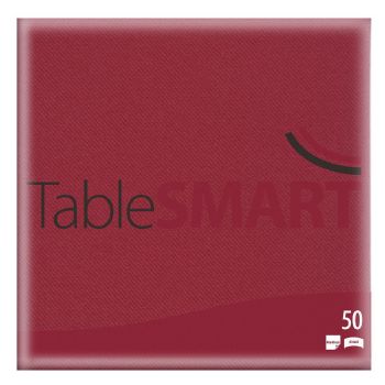 TableSMART Airlaid serviet 40x40cm bordeaux 50stk