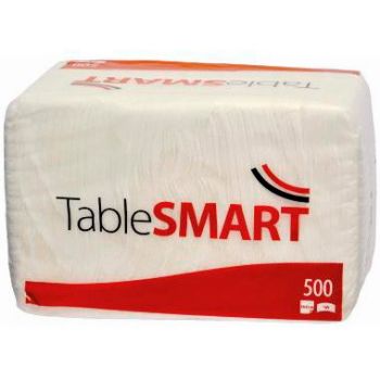 TableSMART servietter 1-lags 33x33cm hvid 500stk