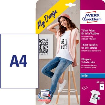 Avery A4 t-shirt transfers 5stk