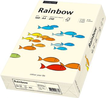 Rainbow A4 kopipapir 160g creme 250ark