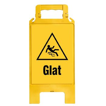 WhiteLabel Afspærringsstander \'GLAT\' 60x27,5cm gul