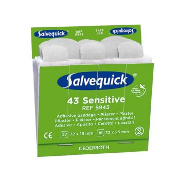 Salvequick 6943 Non-Wovenplaster hvid 6x43stk