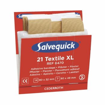 Salvequick 6470 tekstilplaster STR. XL 6x21stk