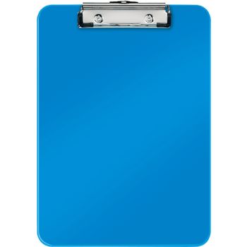 Clipboard uden forside i A4, Leitz WOW Polystyrol Blå metallic 