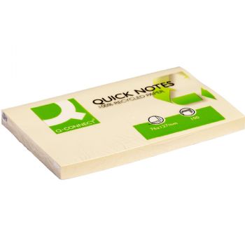 Memoblok Notes Post-it - 7,6 x 12,7 cm - 100 % genbrug