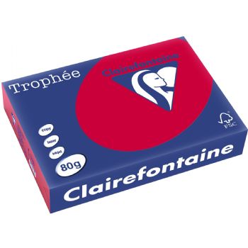 Trophee A4 kopipapir 80g rød 500ark