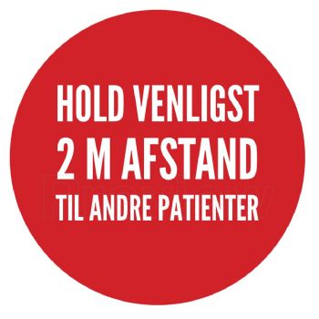 WhiteLabel Gulvmarkering ø\'hold 2M afstand\' Ø40cm rød