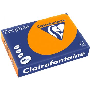 Trophee A4 kopipapir 80g stærk orange 500ark