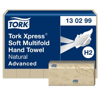 Tork 130299 Xpress Soft håndklædeark 2lags H2 natur