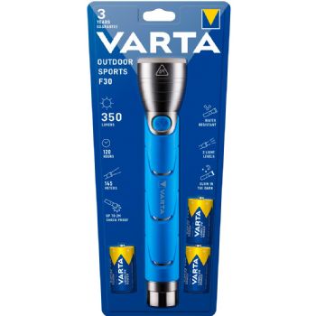 Varta Outdoor Sports F30 lommelygte blå/sort