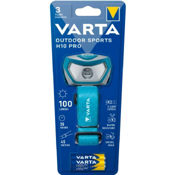 Varta Outdoor Sports H10 Pro pandelampe blå