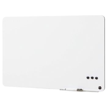 NAGA magnetisk whiteboard u/ramme m/startsæt 57x87cm hvid