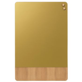 NAGA magnetisk glastavle 60x80cm mat guld/egefiner