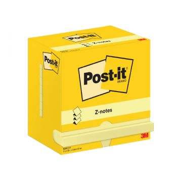 Post-it z-notes blok 76x127mm gul 12 blk