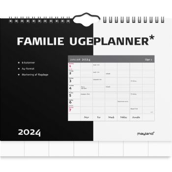 Mayland 2024 24061000 vægkalender 6 kolonner 21x30cm