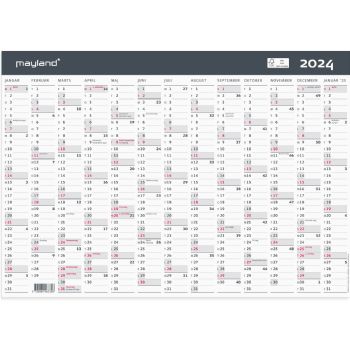 Mayland 2024 24063300 moderne vægkalender A3 26,6x42cm