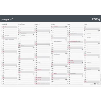 Mayland 2024 24064200 moderne vægkalender 70x100cm