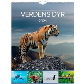 Mayland 2024 24066330 verdens dyr vægkalender 39x29,5cm