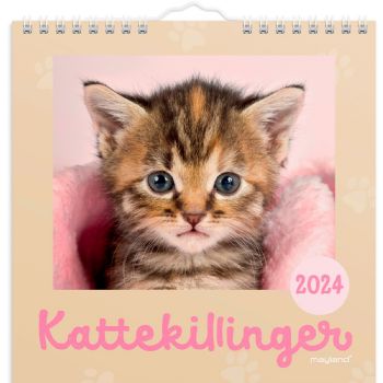 Mayland 2024 24066400 kattekillinger vægkalender 16x16cm