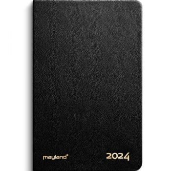 Mayland 2024 24162010 lommekalender 12x7,5cm sort