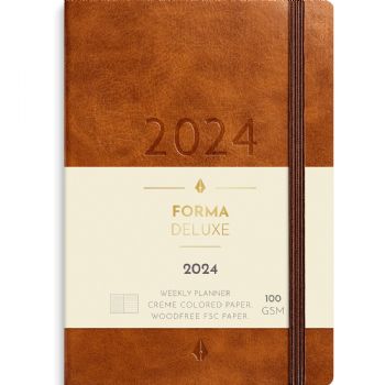 Burde 2024 24201410 Forma Deluxe ugekalender A6 brun