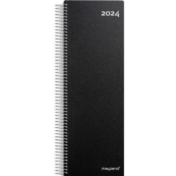 Mayland 2024 24225000 spiralnoteringskalender 32,8x12,7cm sort