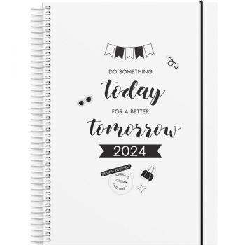 Burde 2024 24227200 Doodle ugekalender B5 25,4x19,5cm