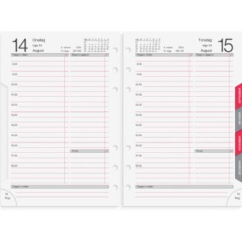 Mayland 2024 24285000 systemkalender refill 17,5x12cm hvid