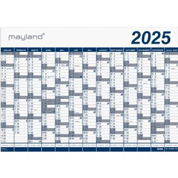 Mayland 2025 25065000 1x13mdr kæmpekalender 70x100cm blå