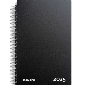 Mayland 2025 25220000 aftalekalender A4 31,8x23,5cm sort