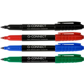 Q-connect permanent marker flerfarvet 1mm 10stk