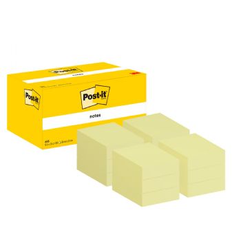 Post-it notesblok 38x51mm gul 12stk