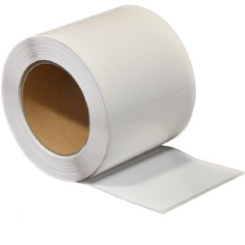 WhiteLabel Dæklabel etiketter 75x100mm Ø76mm hvid