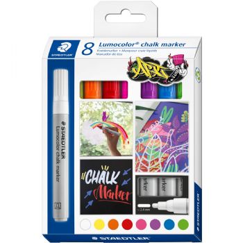 Staedtler Lumocolor 344 kridtmarker 2,4mm flere farver 8stk