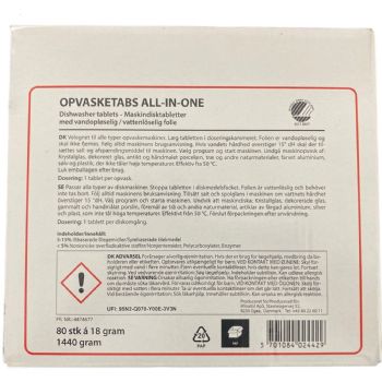 WhiteLabel All-in-One opvasketabs 80stk