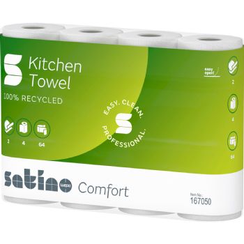 Satino Comfort køkkenrulle 2lag 22cmx14m hvid 32rl