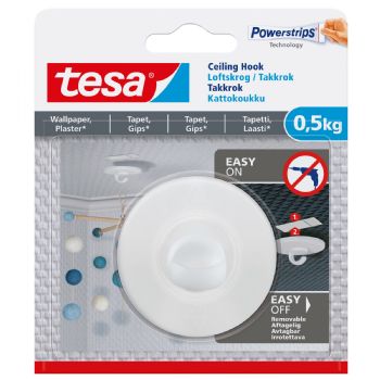 Tesa loftskrog Ø60mm 0,5kg hvid