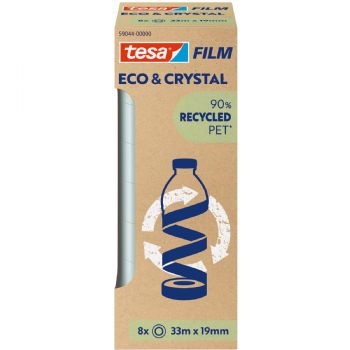 Tesa Film Eco & Crystal tape 19mmx33m klar 8rl