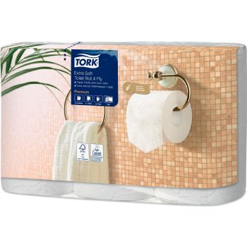 Tork 110406 Premium toiletpapir 18,8mx12,5cm 4-lags hvid 42rl