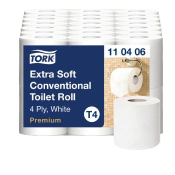 Tork 110406 Premium toiletpapir 18,8mx12,5cm 4-lags hvid 42rl