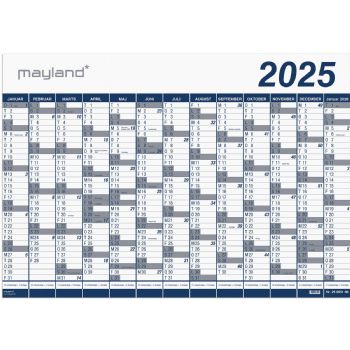 Mayland 2025 25065100 1x13mdr vægkalender 70x100cm