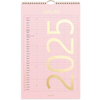 Mayland 2025 25066130 6 kolonner Color vægkalender 25x41,5cm