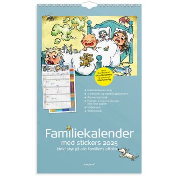 Mayland 2025 25066230 4 kolonner vægkalender 24x39cm