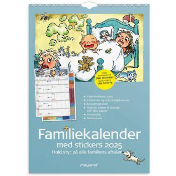 Mayland 2025 25066250 6 kolonner vægkalender 30x42cm