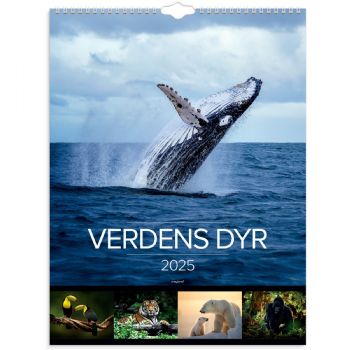 Mayland 2025 25066330 verdens dyr vægkalender 29,5x39cm