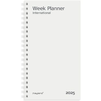 Mayland 2025 25085500 week planner refill 17x9,5cm hvid